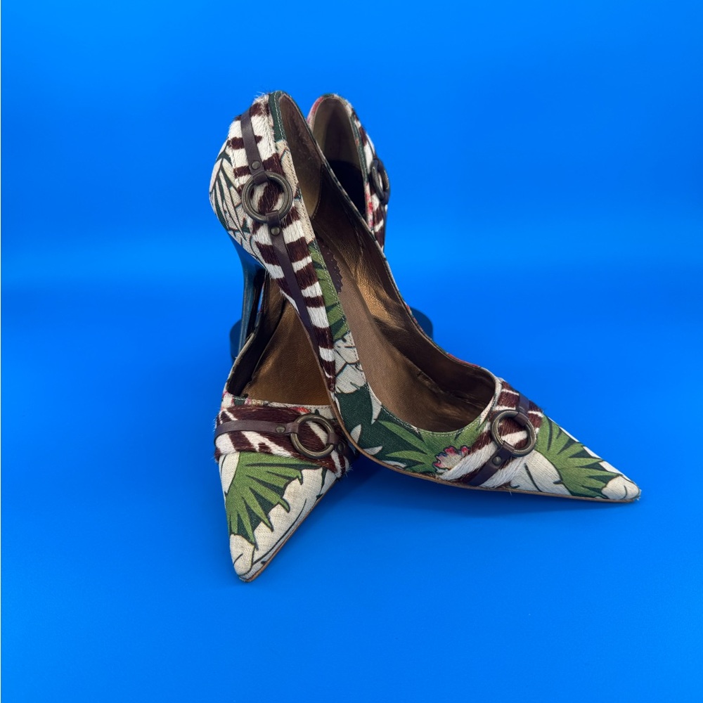 ALDO Floral & Leaf Print Stiletto High Heel Shoes